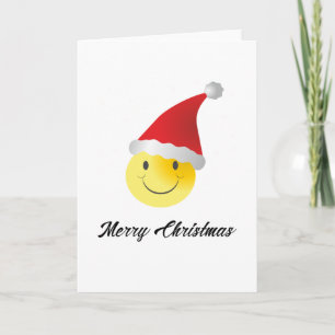 Emoji Santa Christmas Funny Holiday Card