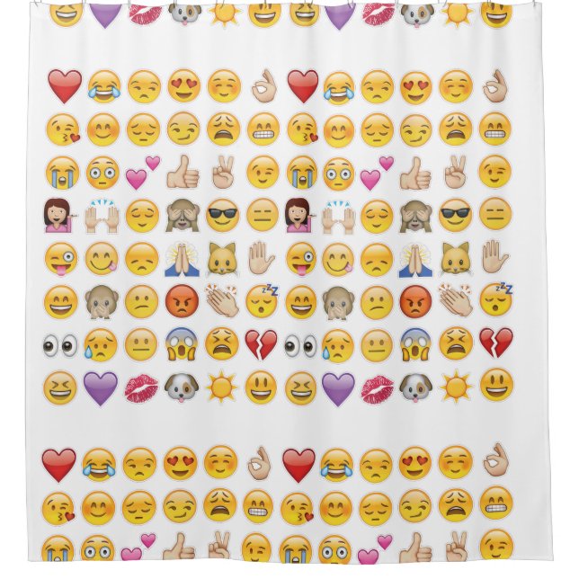 emoji shower curtain (Front)