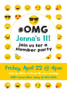 emoji invitations zazzle