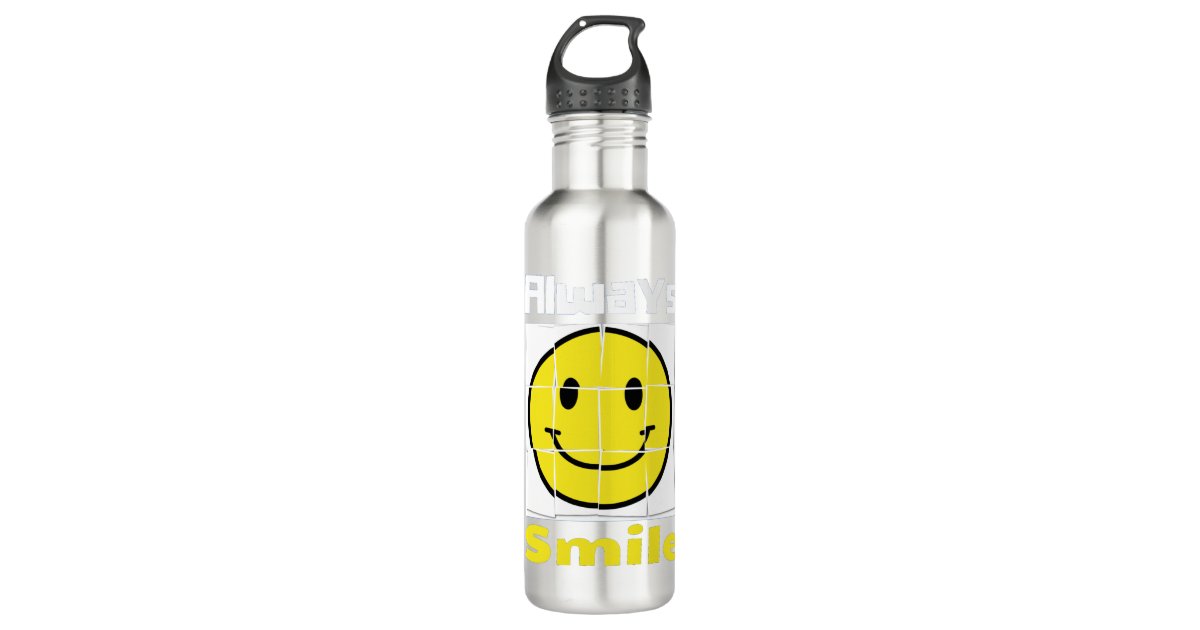 emoji smile stainless steel water bottle