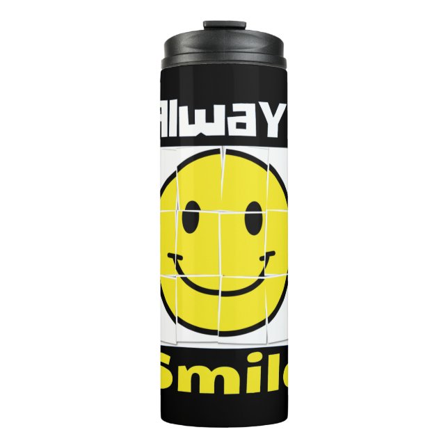 emoji smile thermal tumbler (Front)