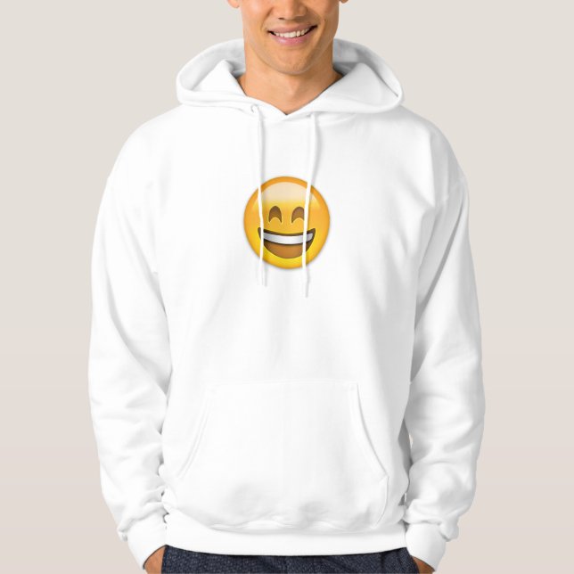 Emoji Smiling Face With Open Mouth And Smiling Eye Hoodie (Front)