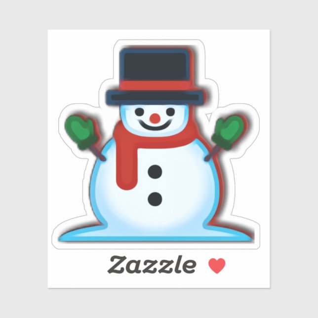 Emoji Snowman Christmas Sticker (Sheet)