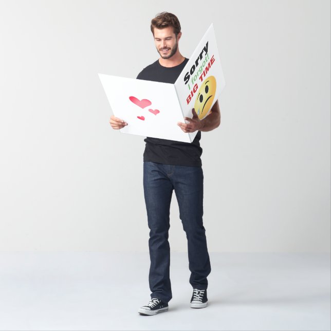 Emoji Sorry I Forgot Really Big Apology! Card (In Situ)