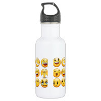 Lilo & Stitch, Stitch Emoji Stainless Steel Water Bottle