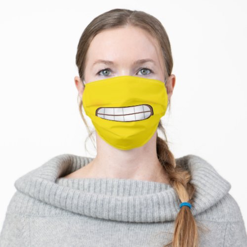 Emoji_style Grimace reusable cloth face mask