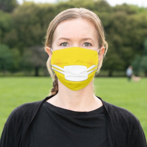 Emoji Style Yellow Face Mask