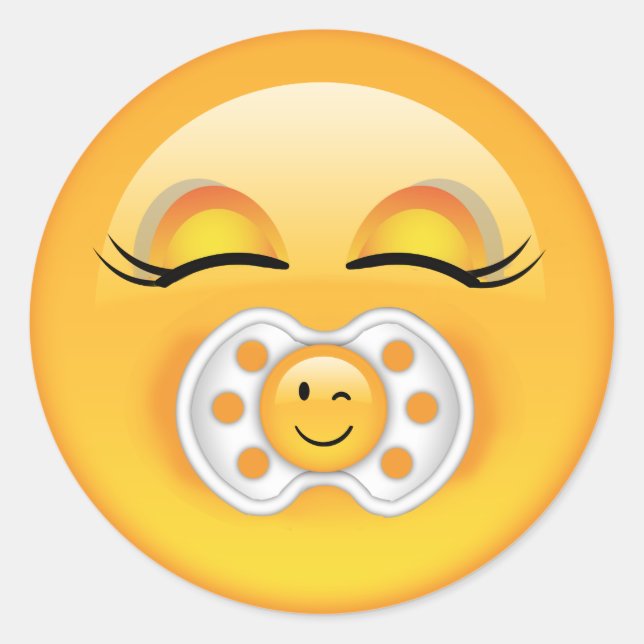 Emoji Sweet Baby ID231 Classic Round Sticker (Front)