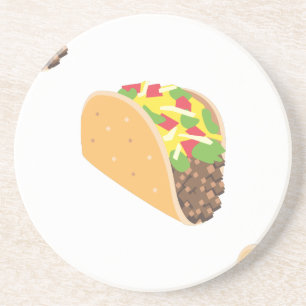 emoji taco drink coaster