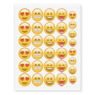 Emoji temporary funny tattoos