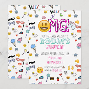 Emoji Themed Party Invitation