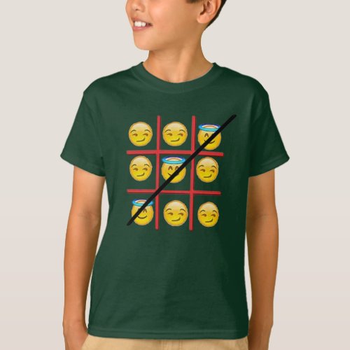 emoji tic_tac_toe funny shirt_design T_Shirt