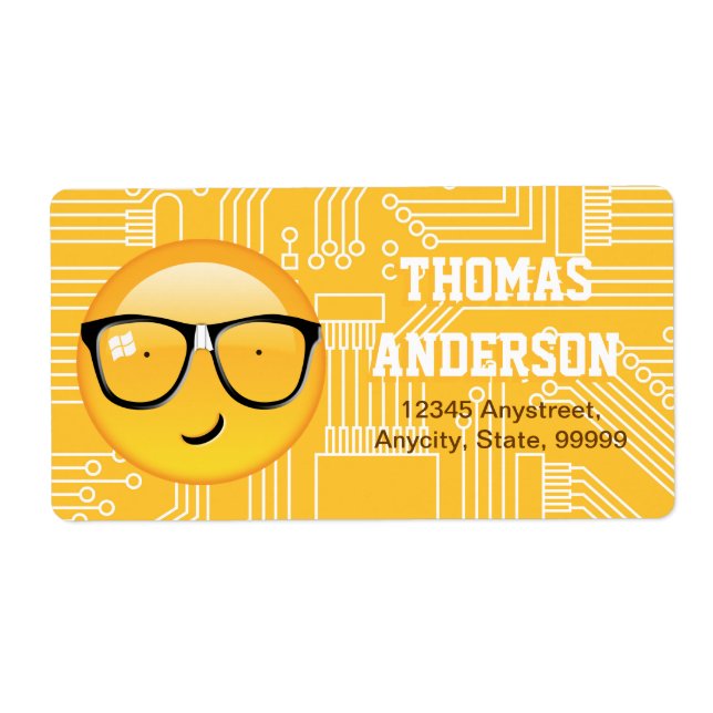 Emoji Totally Techie ID229 Label (Front)