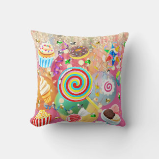 Emoji Treats Party Throw Pillow