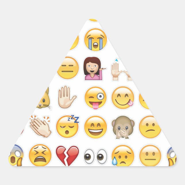 emoji triangle sticker (Front)