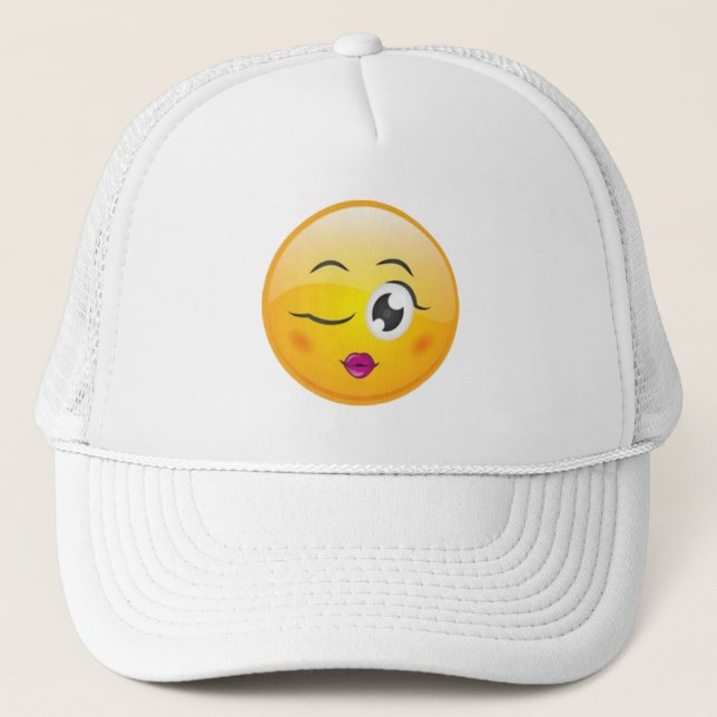 emoji trucker hat (Front)