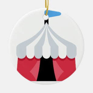 Emoji Twitter - Circus Tent Ceramic Ornament