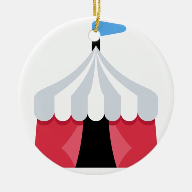 Emoji Twitter - Circus Tent Ceramic Ornament (Front)