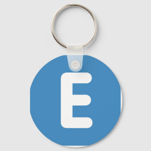 emoji Twitter - Letter E Keychain