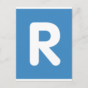 Emoji Twitter Letter R Postcard