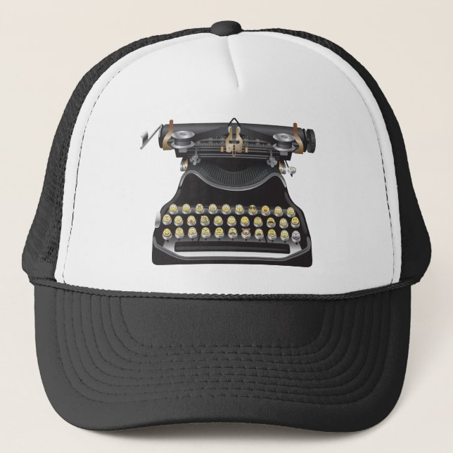 Emoji Typewriter Trucker Hat (Front)