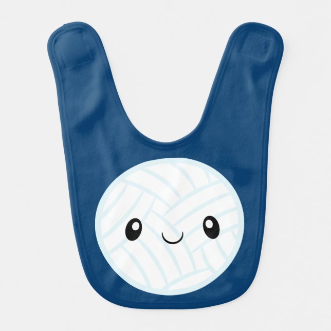 Emoji Volleyabll Baby Bib (Front)
