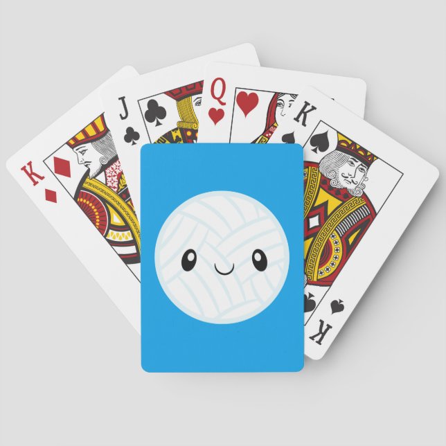 Emoji Volleyabll Poker Cards (Back)