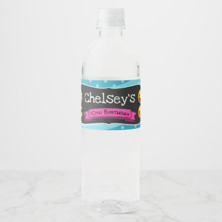 Emoji Water Bottle Labels - Emoji Pool Party