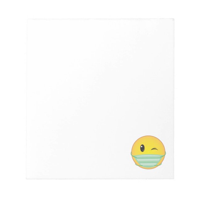 Emoji Wearing Mask Notepad (Front)