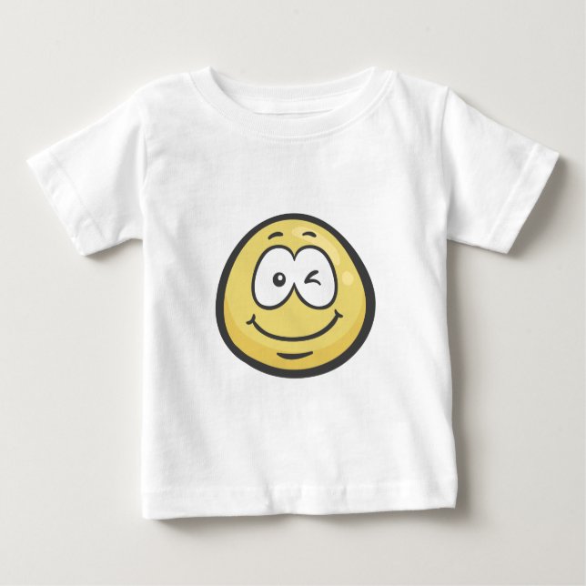 Emoji: Winking Face Baby T-Shirt (Front)