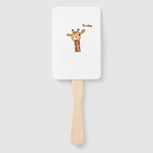 emoji winking tongue out giraffe face   hand fan