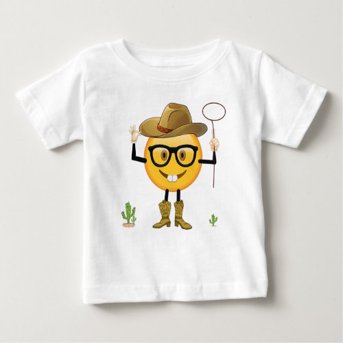 emoji with cute cowboy style baby T_Shirt