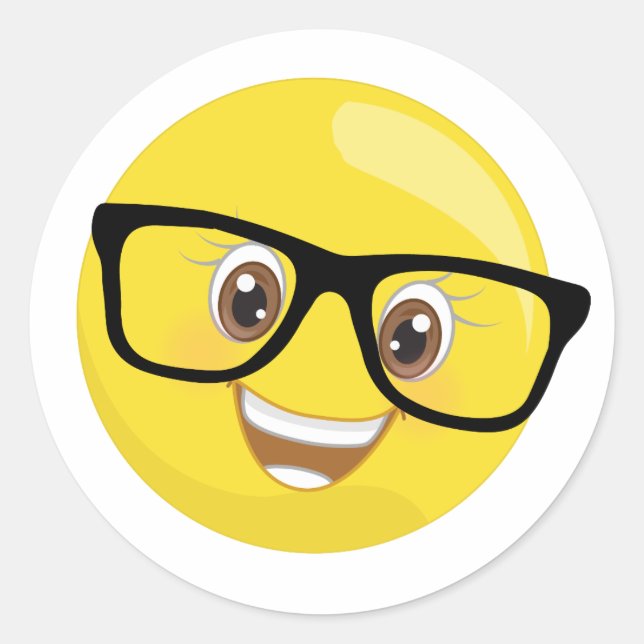 Emoji With Glasses Stickers (Front)