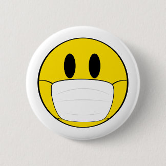 Emoji with Mask Illustrated Button