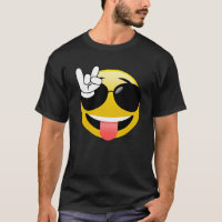 Emoji With Rock On Hands T-Shirt