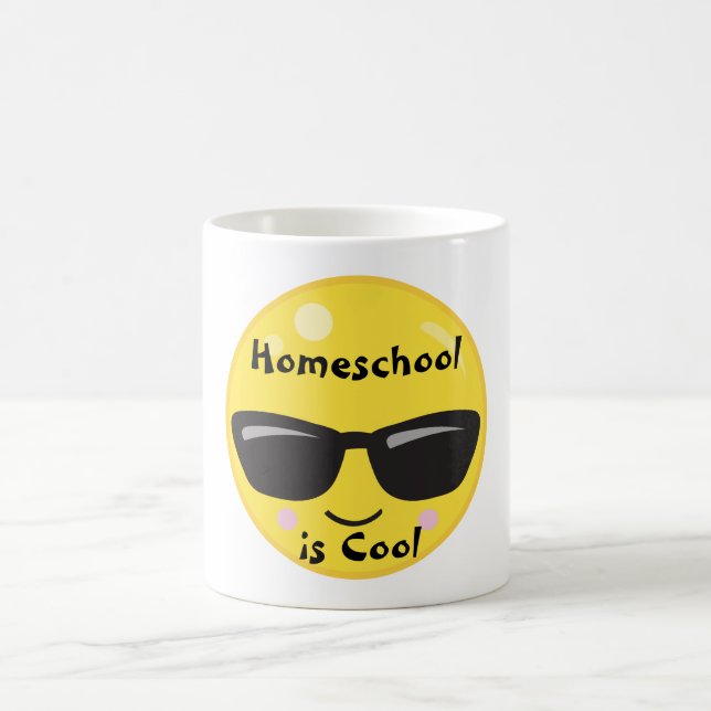 Emoji with Sunglasses Coffee Mug (Center)