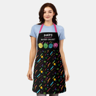 Emoji yarn crochet hook personalized craft show apron