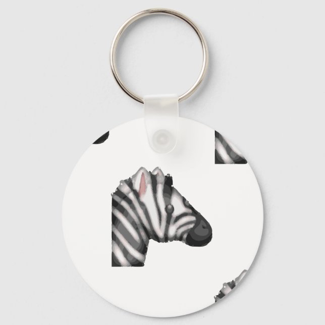 emoji zebra keychain (Front)