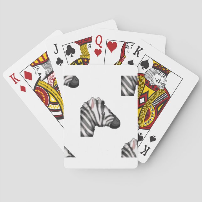 emoji zebra poker cards (Back)