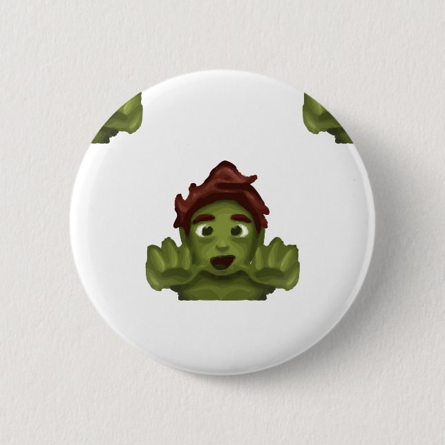 emoji zombie man button (Front)