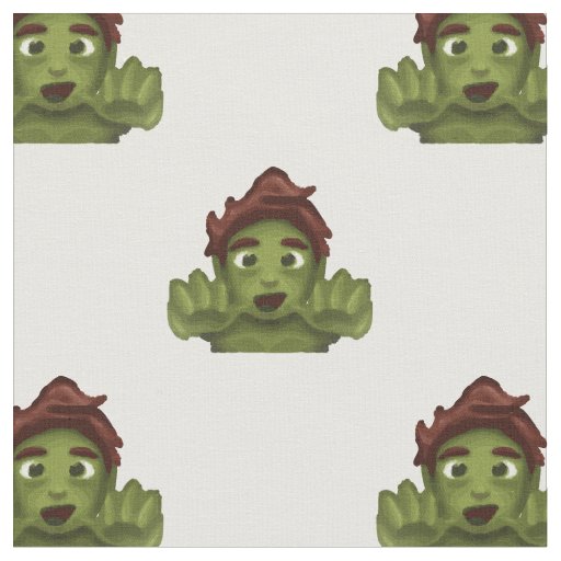 emoji zombie man fabric