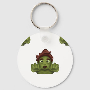emoji zombie man keychain