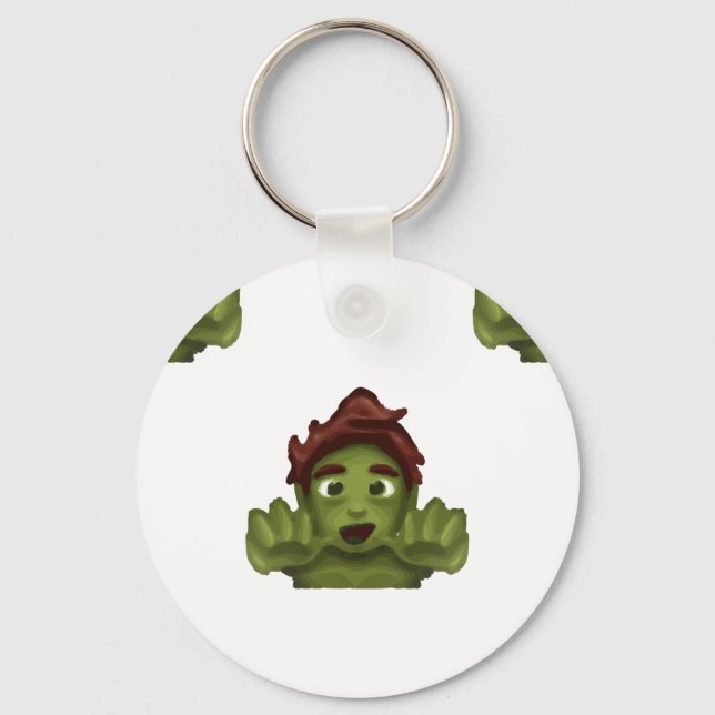 emoji zombie man keychain (Front)