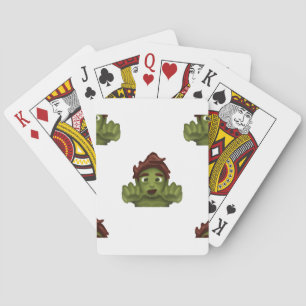 emoji zombie man poker cards