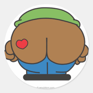 Emojidom stickers: Black mooning Classic Round Sticker