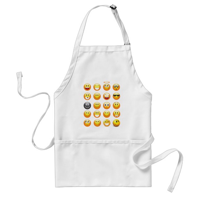 emojis adult apron (Front)