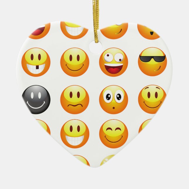 emojis ceramic ornament (Front)