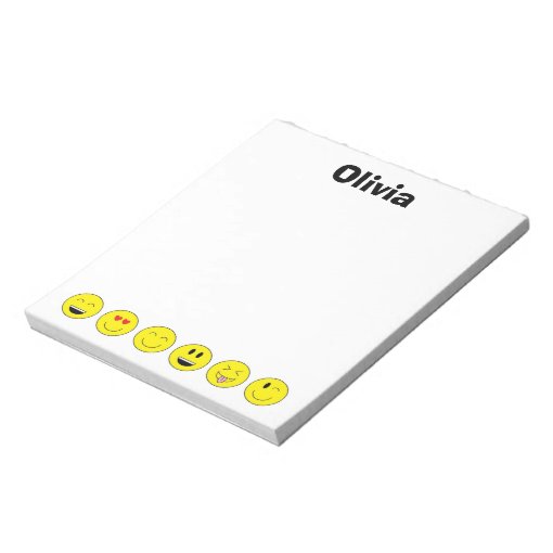 Emojis Personalized Notepad Zazzle
