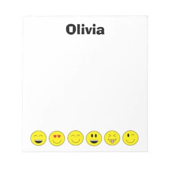 Emojis Personalized Notepad by iHave2Say at Zazzle
