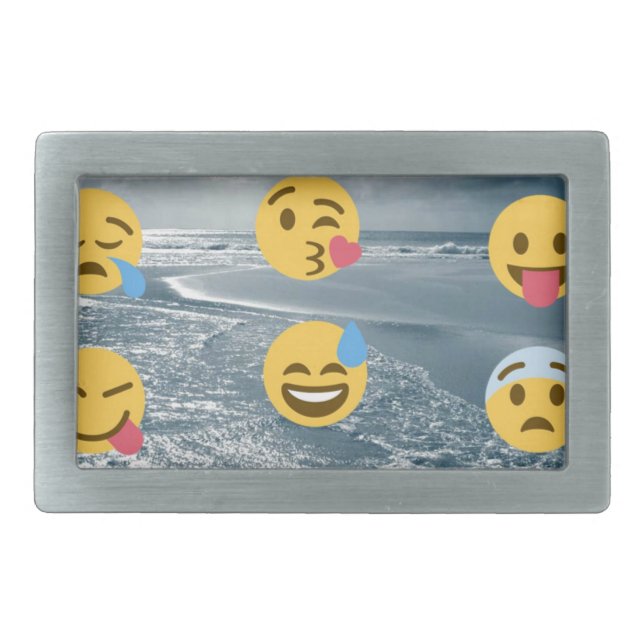 Emojis Rectangular Belt Buckle (Front)